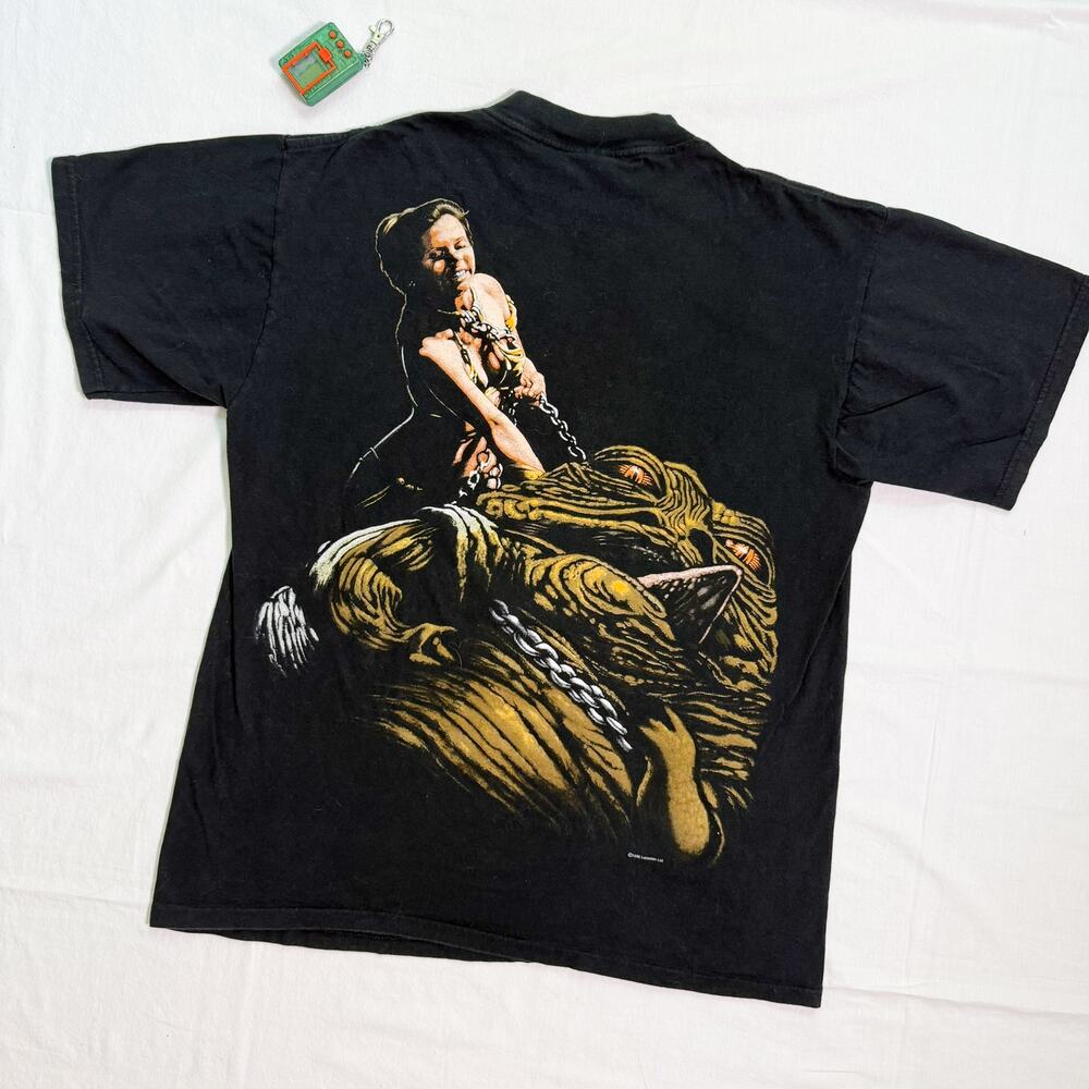 Vtg 1996 Leia Jabba Star Wars Heavyweight Graphic T-Shirt - L